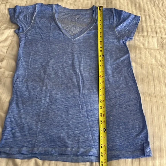 J. Crew blue 100% linen v neck t-shirt size small NWOT - Picture 7 of 7